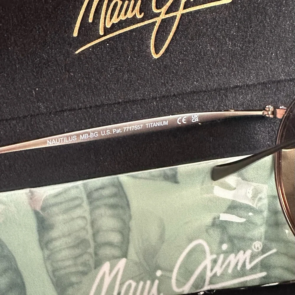 Maui Jim Nautilus Bronze Titanium Unisex Sunglasses (NEW)